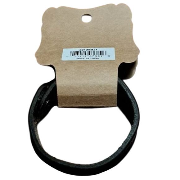 NEW Justin Dark Brown Tooled Leather Western Adjustable Cuff Bracelet - Picture 2 of 3